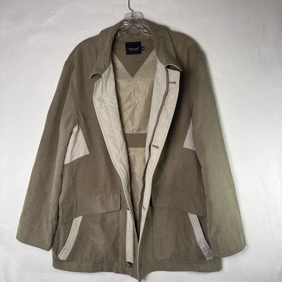 Belcade Mens Tan Microsuede Trench Coat EU 50 US 40 Excellent Condition